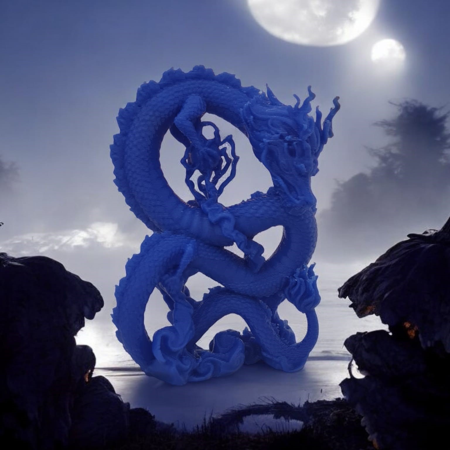 Azure Cloud Wyrm - Blue Version